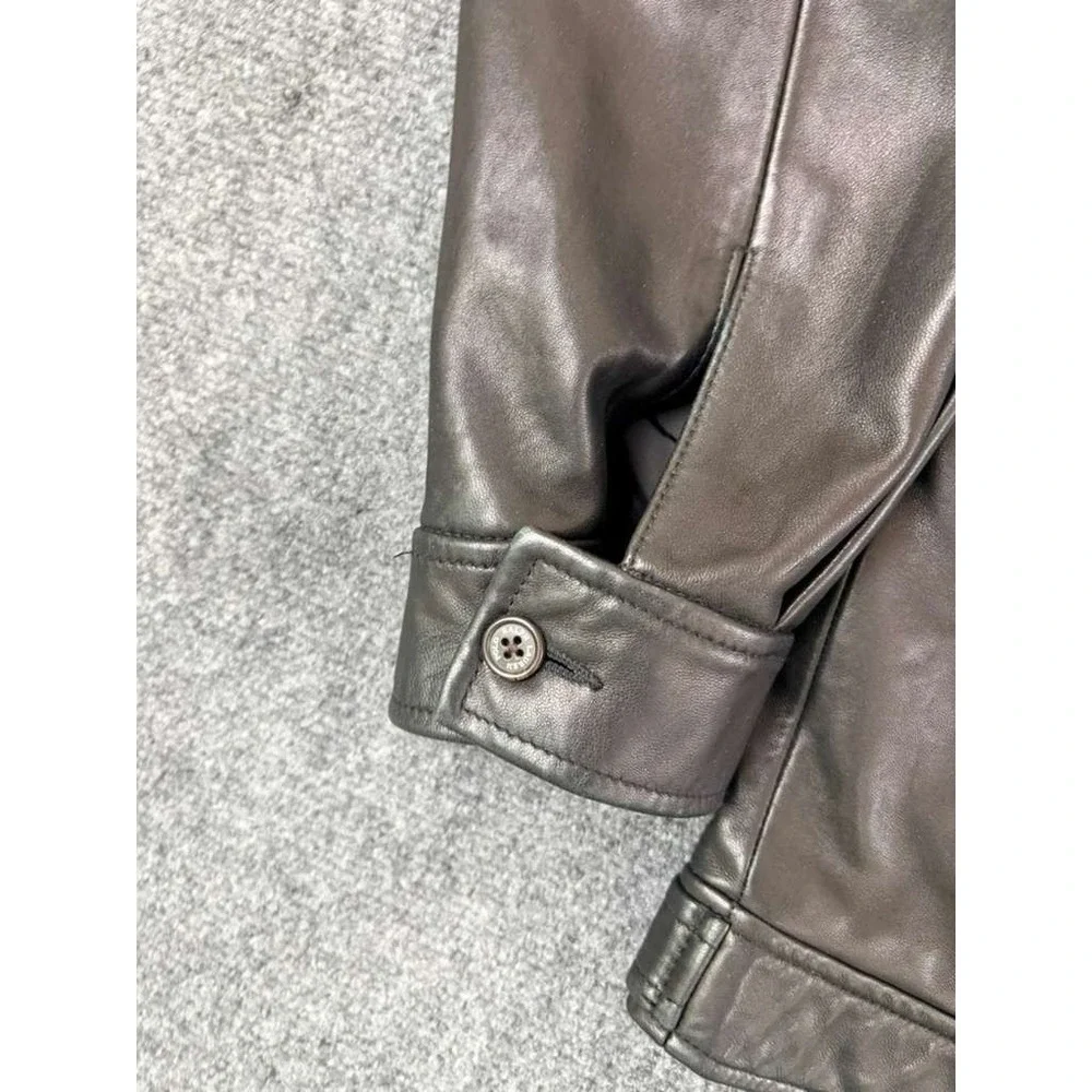 $795 Polo Ralph Lauren Brown Mint Genuine Leather Jacket Coat Blazer Size: M